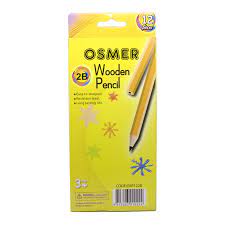2B Hex. Lead Pencils Wood - Pk 12 Osmer